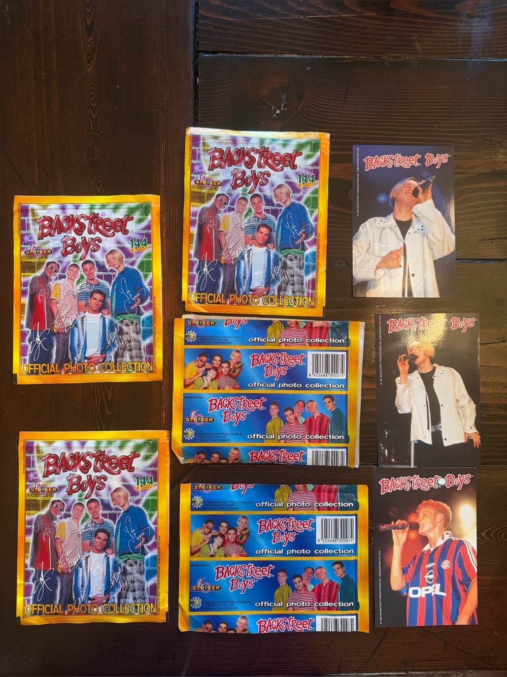 Vintage 1997 Striker Backstreet Boys official photo collection packs set